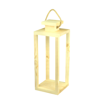 Lampion drewniany Duży  LD-3-S Surowy